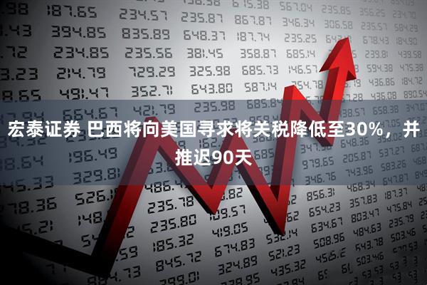 宏泰证券 巴西将向美国寻求将关税降低至30%，并推迟90天