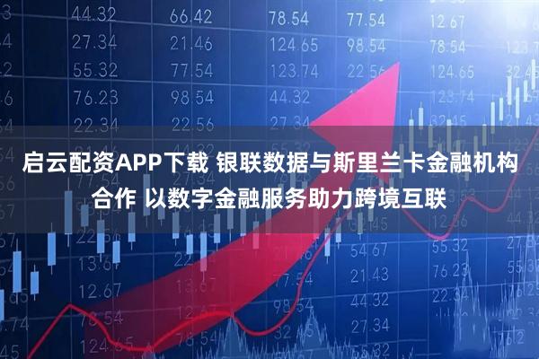 启云配资APP下载 银联数据与斯里兰卡金融机构合作 以数字金融服务助力跨境互联